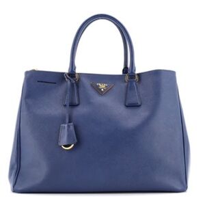 Prada Galleria Blue Saffiano Leather Tote EUC